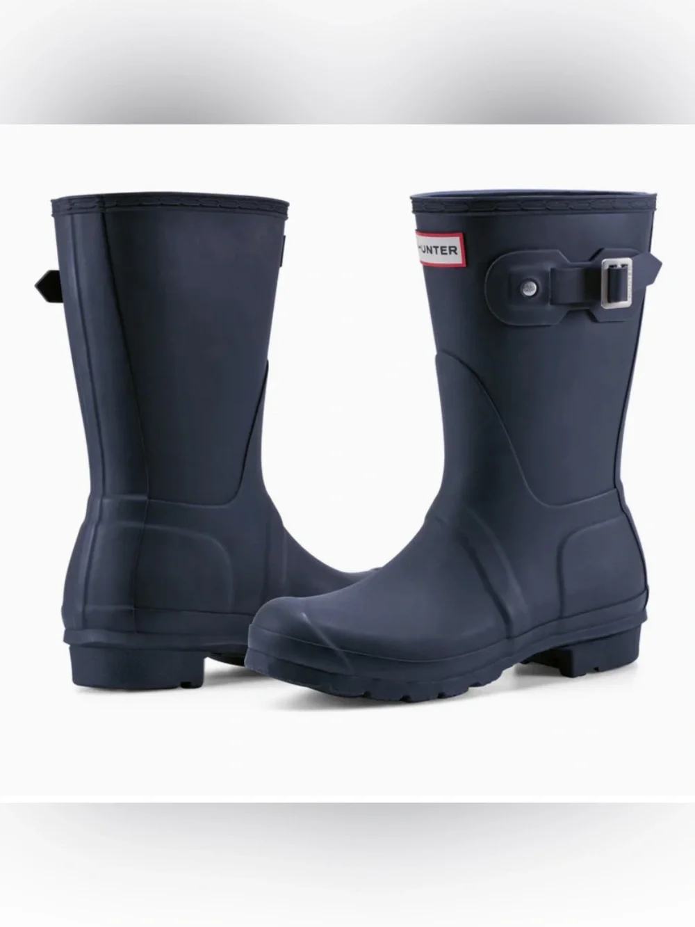 Hunter Women's Original Short Rain Boots in Navy, Size 9